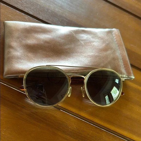 Barton Perreira Gold and Brown Sunglasses - Picture 1 of 8